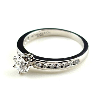 Tiffany & Co Half Circle Diamond Ring Platinum No 11 — view 4