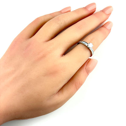 Tiffany & Co Half Circle Diamond Ring Platinum No 11 — view 6