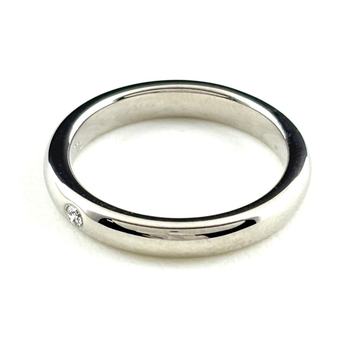 Tiffany & Co Stacking Band Ring Platinum Diamond Size — view 4
