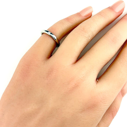 Tiffany & Co Stacking Band Ring Platinum Diamond Size — view 6