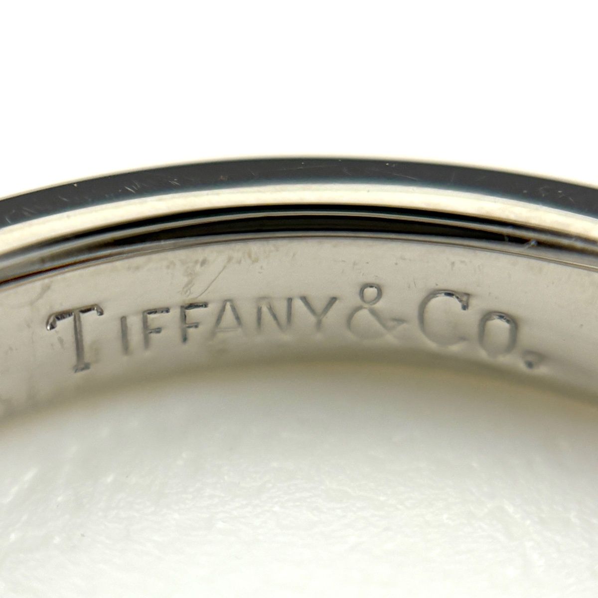 Tiffany & Co Stacking Band Ring Platinum Diamond Size — view 7