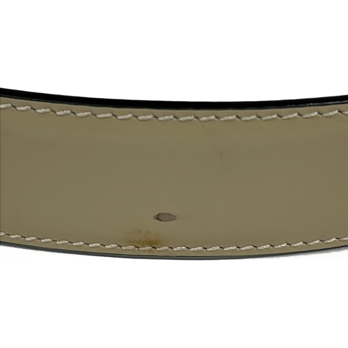 Gucci Belt Beige Silver Leather — view 5