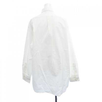 Prada Embroidered Oxford Cotton Shirt White — view 2