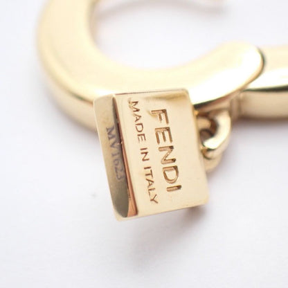 Fendi Forever Hoop Earrings Gold Color White