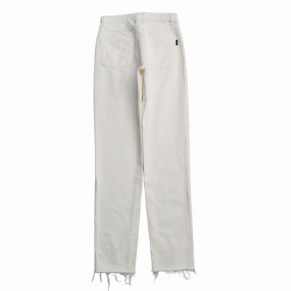 Saint Laurent Paris Denim Pants 24 Cut Off Distressed Tapered