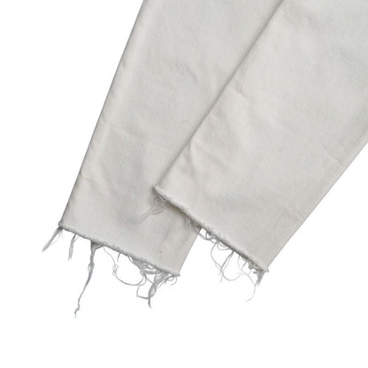 Saint Laurent Paris Denim Pants 24 Cut Off Distressed Tapered
