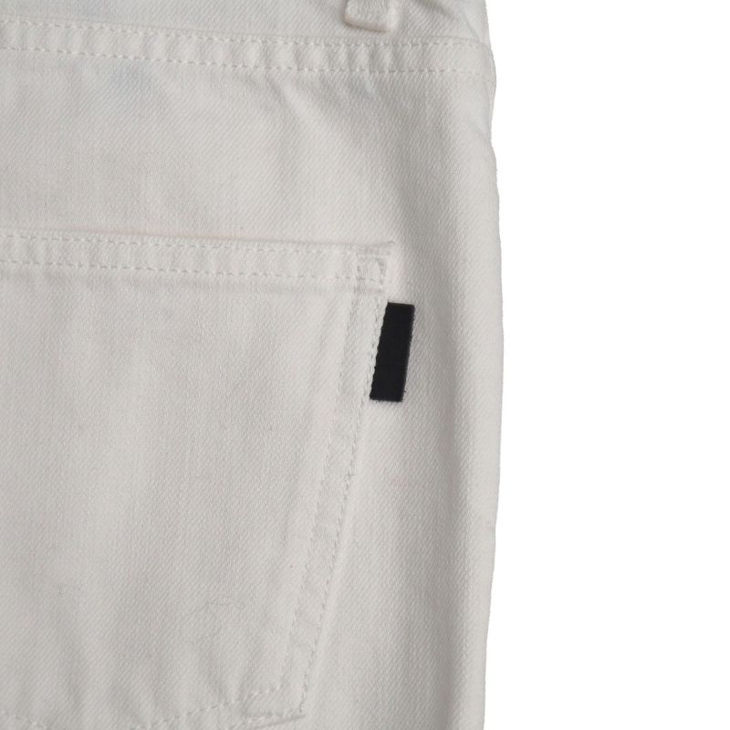 Saint Laurent Paris Denim Pants 24 Cut Off Distressed Tapered