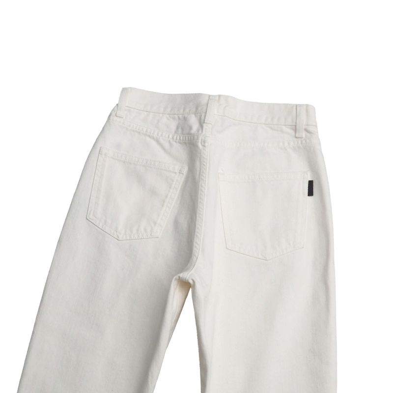 Saint Laurent Paris Denim Pants 24 Cut Off Distressed Tapered