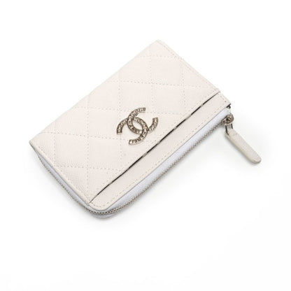 Chanel Coin Case Quilted Caviar Leather Fragment
