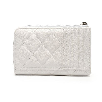 Chanel Coin Case Quilted Caviar Leather Fragment