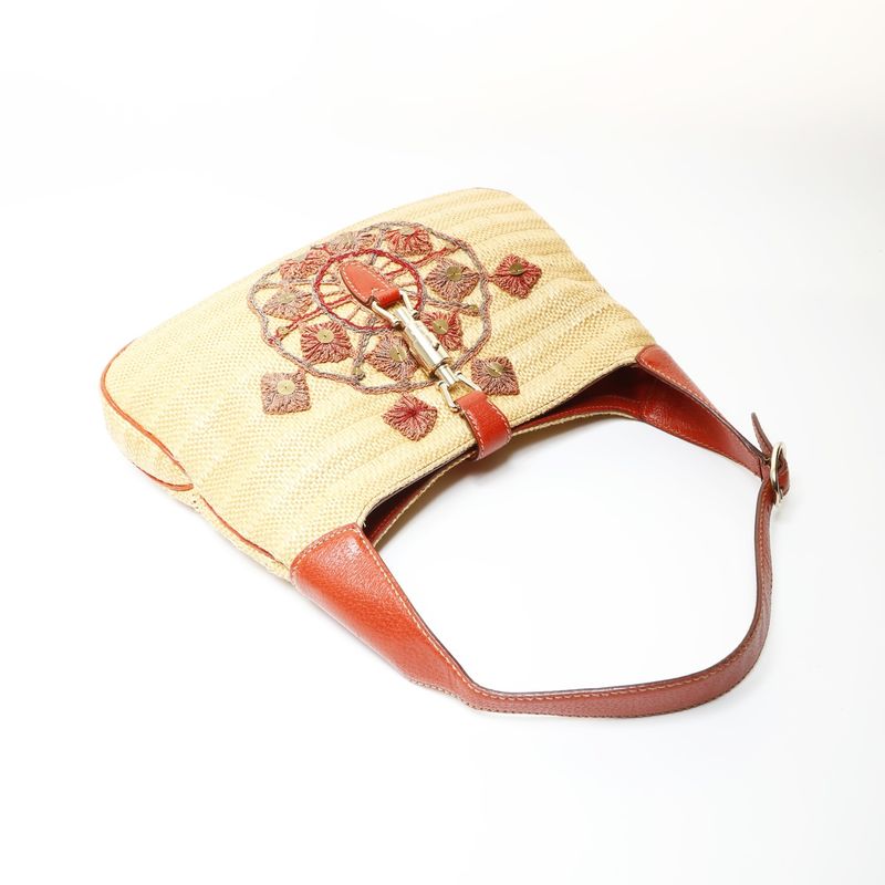 Gucci Shoulder Bag Jackie Straw Raffia