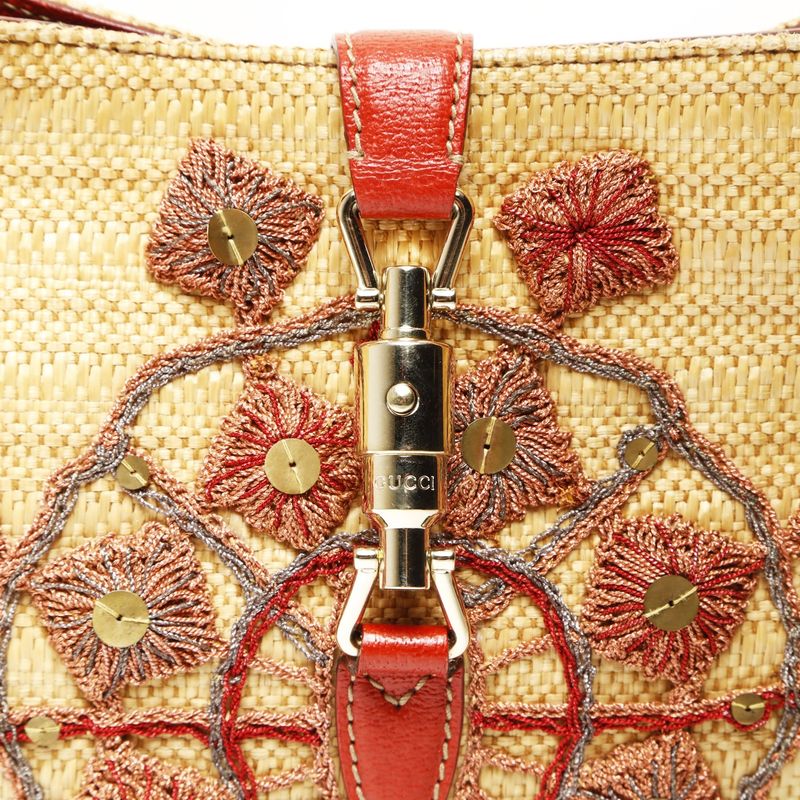 Gucci Shoulder Bag Jackie Straw Raffia