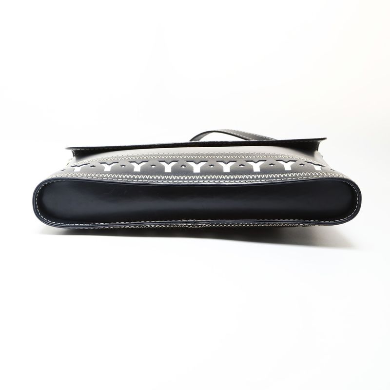 Saint Laurent Yves Shoulder Bag YSL Cut Logo Leather
