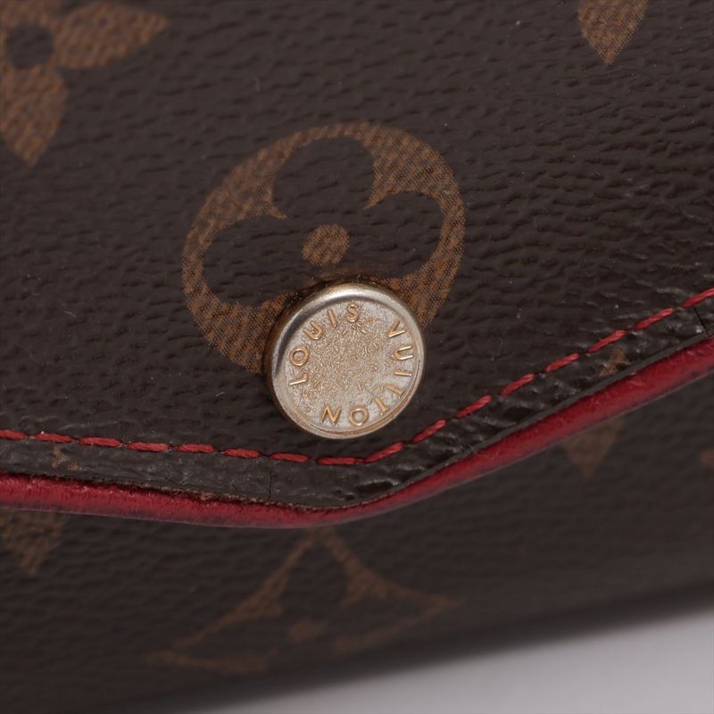 Louis Vuitton Monogram Portefeuille Sarah Retiro Wallet Brown Cerise