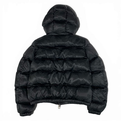 Dolce & Gabbana List Price & DG Logo Patted Satin Jacquard Down Jacket 40 Black