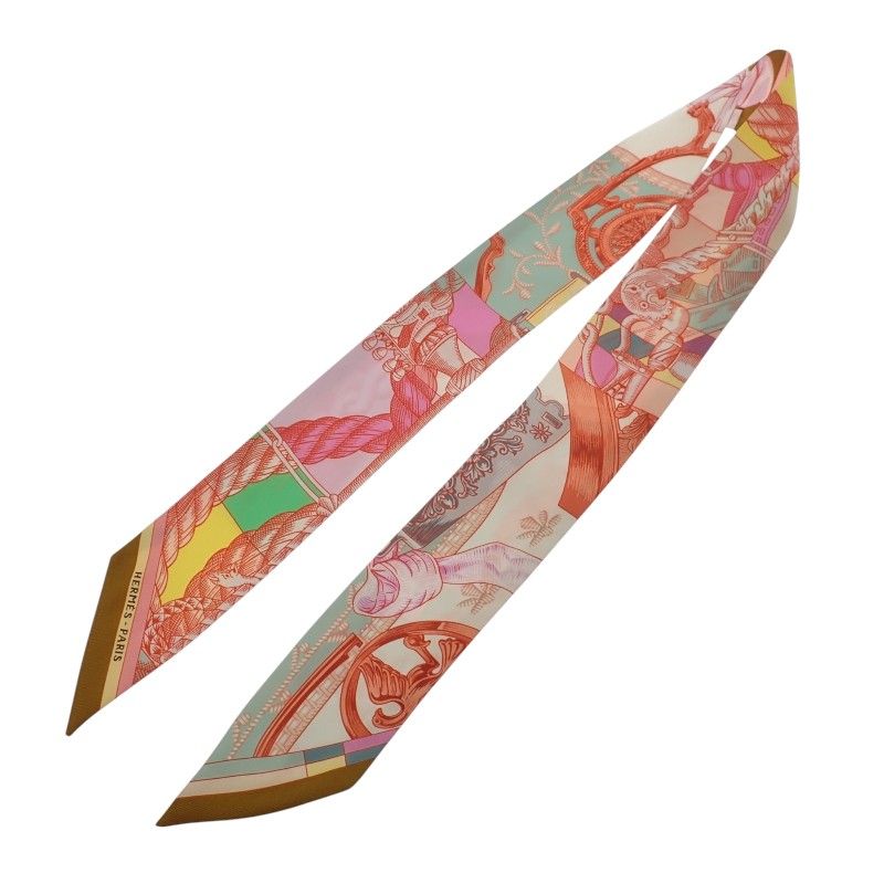 Hermes Cavalleria D Etriers Knight's Armor Scarf Silk Multi — view 4