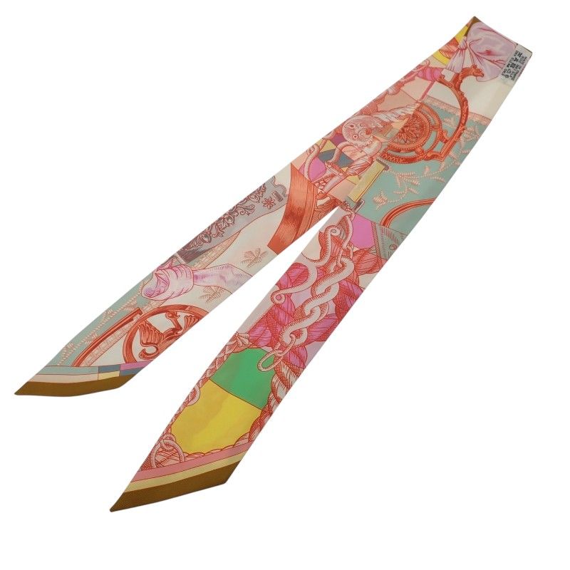 Hermes Cavalleria D Etriers Knight's Armor Scarf Silk Multi — view 3