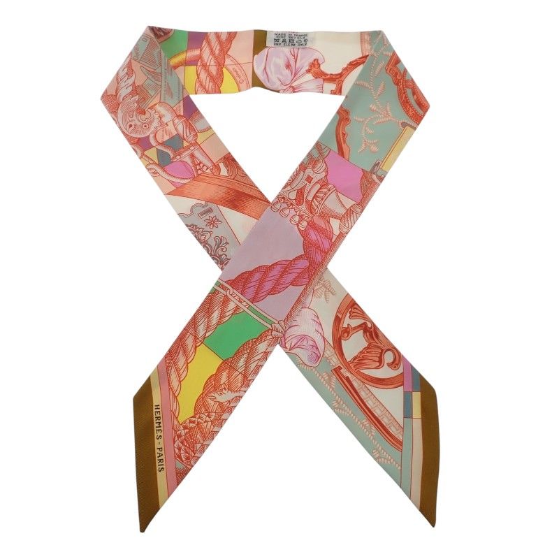 Hermes Cavalleria D Etriers Knight's Armor Scarf Silk Multi — view 7