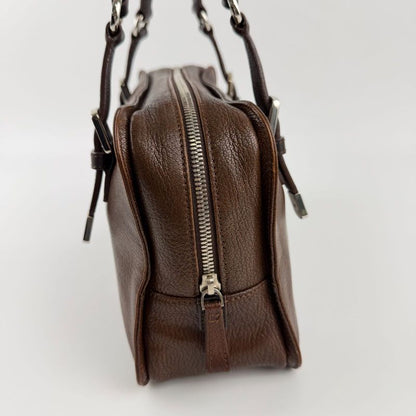 Loewe Anagram Handbag Brown Leather Vintage