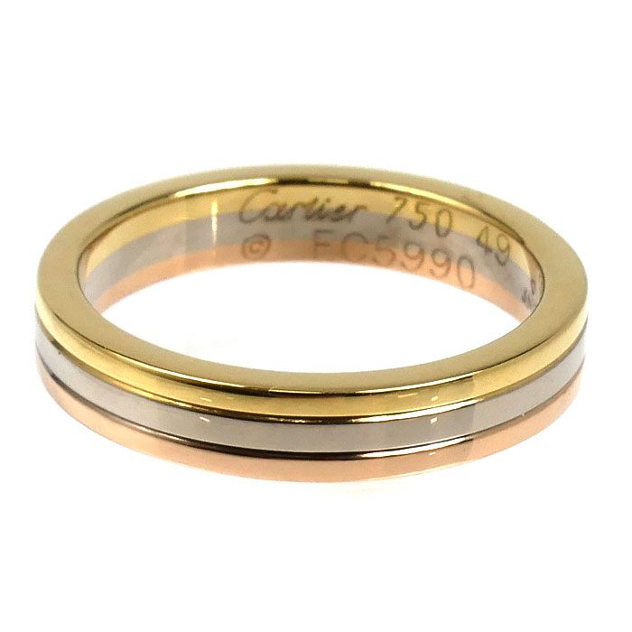 Cartier 18K Yellow Gold PG WG Vendome Ring 49 — view 4