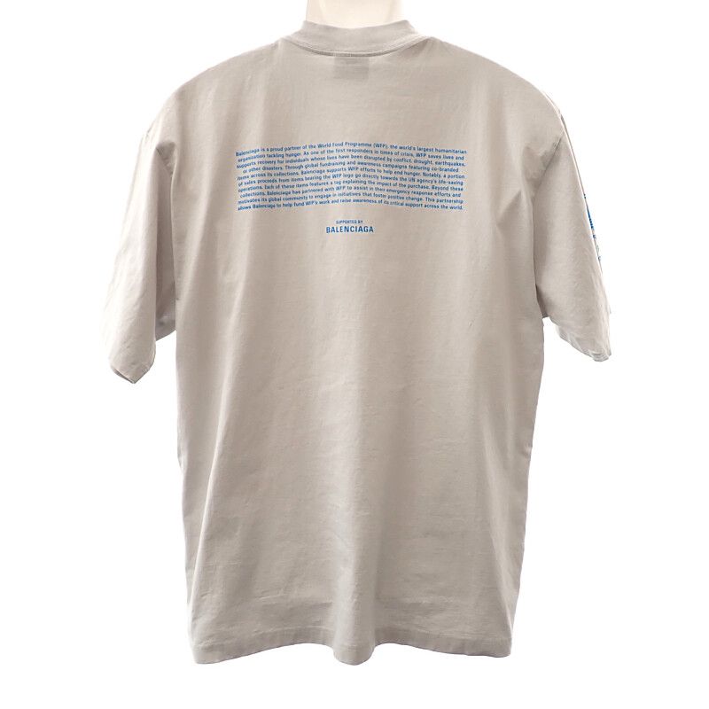 Balenciaga Wfp Logo T-Shirt XS Short Sleeve Cotton Gray — view 2