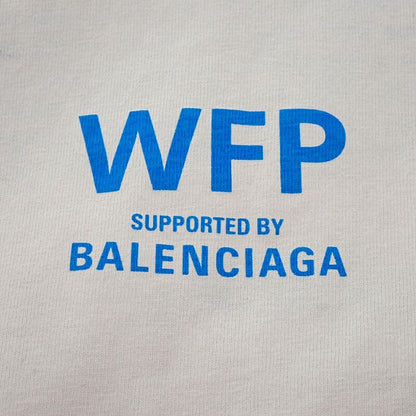 Balenciaga Wfp Logo T-Shirt XS Short Sleeve Cotton Gray — view 3