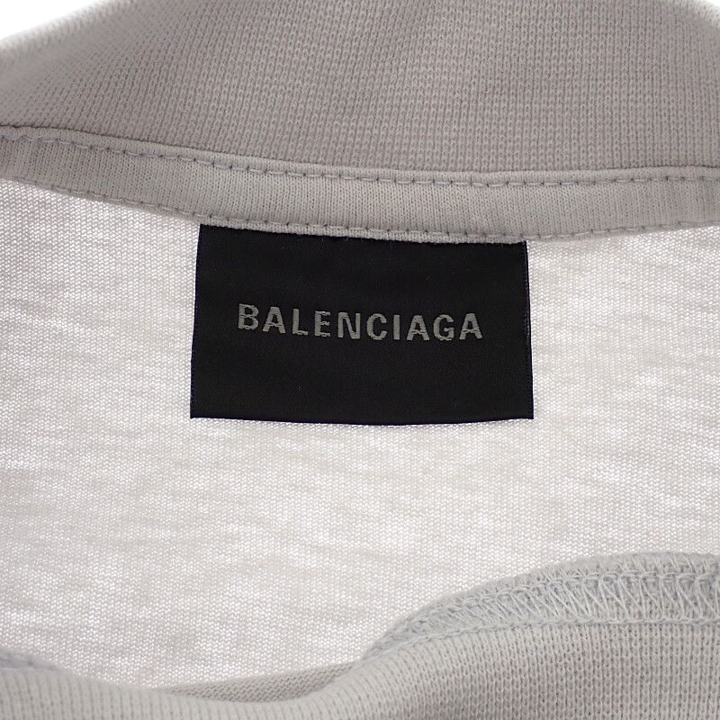 Balenciaga Wfp Logo T-Shirt XS Short Sleeve Cotton Gray — view 6
