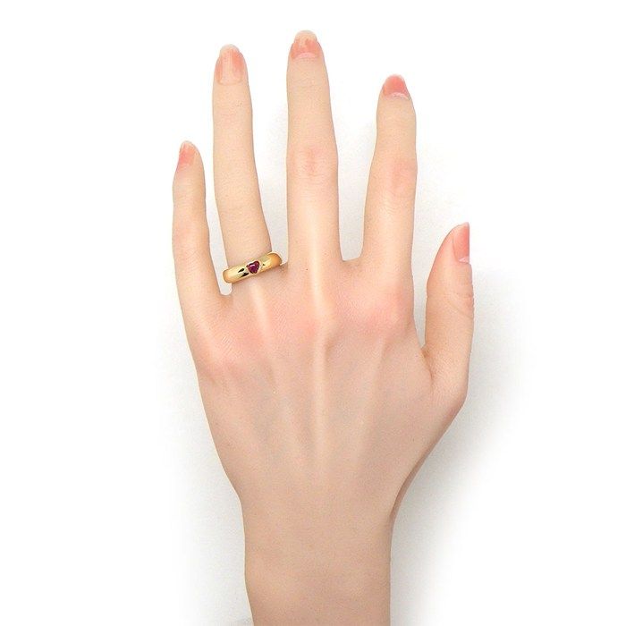 Tiffany & Co Ring Friendship Heart Pink Tourmaline 18K Yellow Gold — view 7