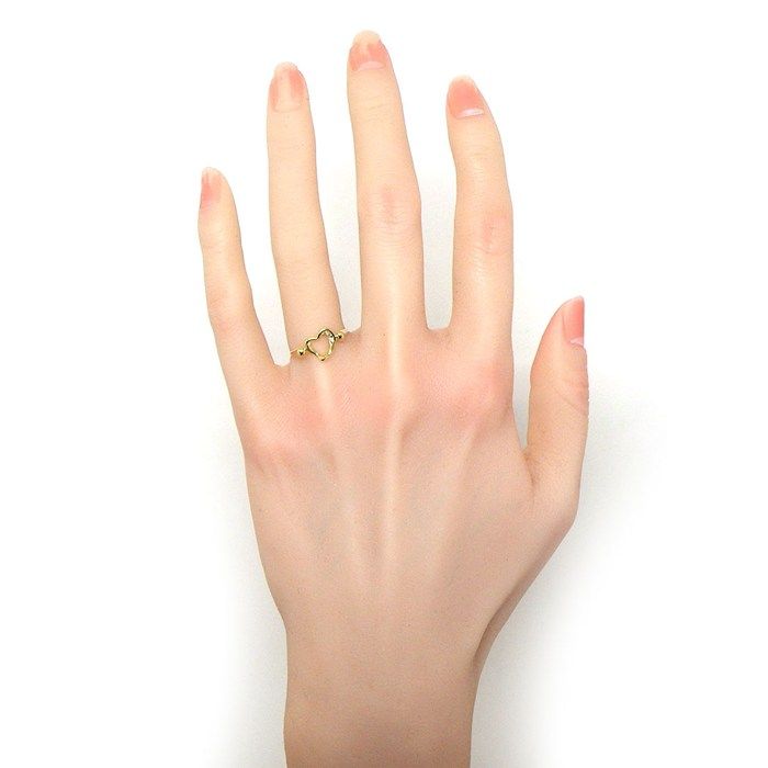 Tiffany & Co Ring Open Heart Diamond 18K Yellow Gold — view 6