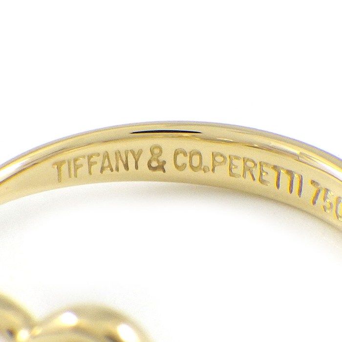 Tiffany & Co Ring Open Heart Diamond 18K Yellow Gold — view 4