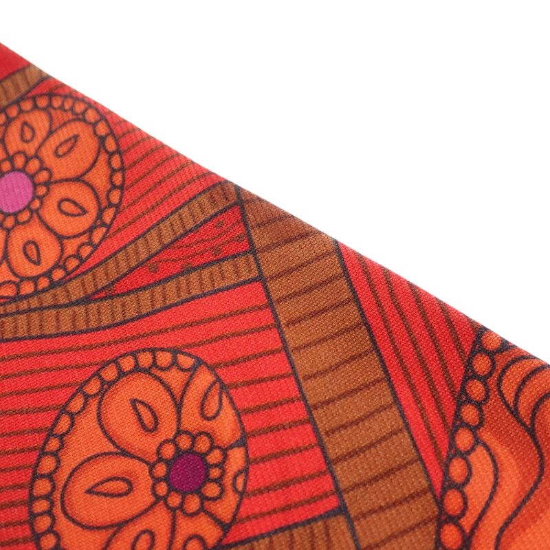 Hermes Selle de Dignitaire Dignitary's Saddle Scarf Silk Orange Red Horse — view 9
