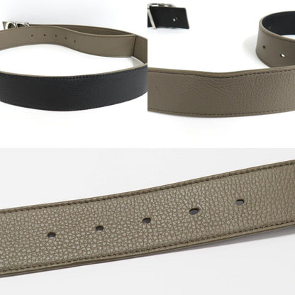Dior CD Icon Logo Buckle Silver Metal External Belt Reversible Black — view 9