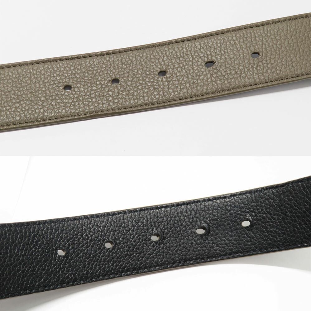 Dior CD Icon Logo Buckle Silver Metal External Belt Reversible Black — view 6