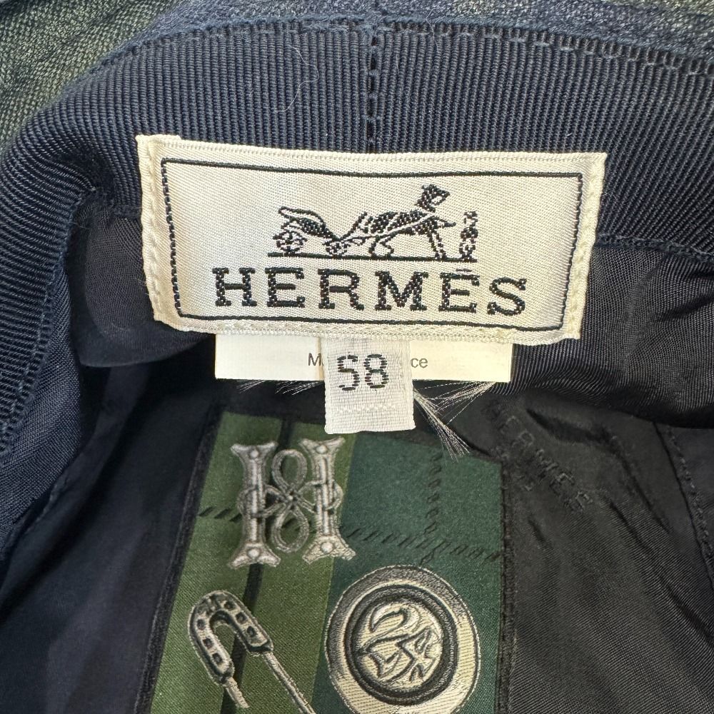 Hermes Bucket Hat Green Navy — view 6