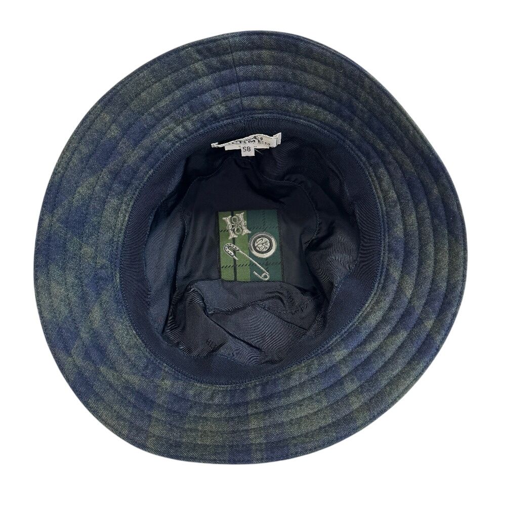 Hermes Bucket Hat Green Navy — view 4