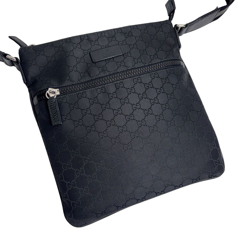 Gucci Shoulder Bag GG Nylon Black