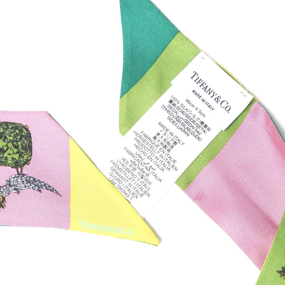 Tiffany & Co Bird on a Lock Ribbon Scarf All Silk — view 4