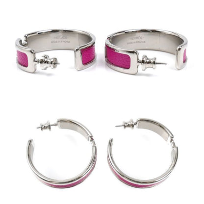 Hermes Leather Olympe Earrings — view 3