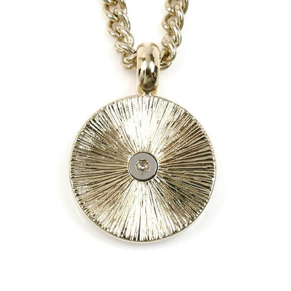 Chanel Rhinestone CC Logo Necklace — view 2