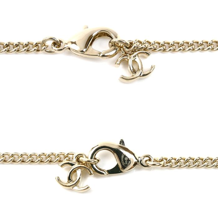 Chanel Rhinestone CC Logo Necklace — view 4