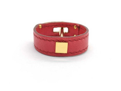 Hermes Scarf Ring Kelly Gold Red Leather — view 3