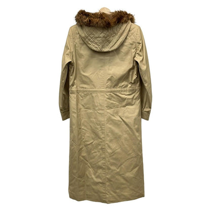 Saint Laurent Yves Coat Beige Long Sleeve Fur — view 2