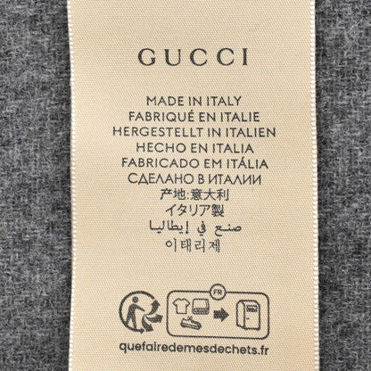Gucci Scarf Wool Black Gray — view 5