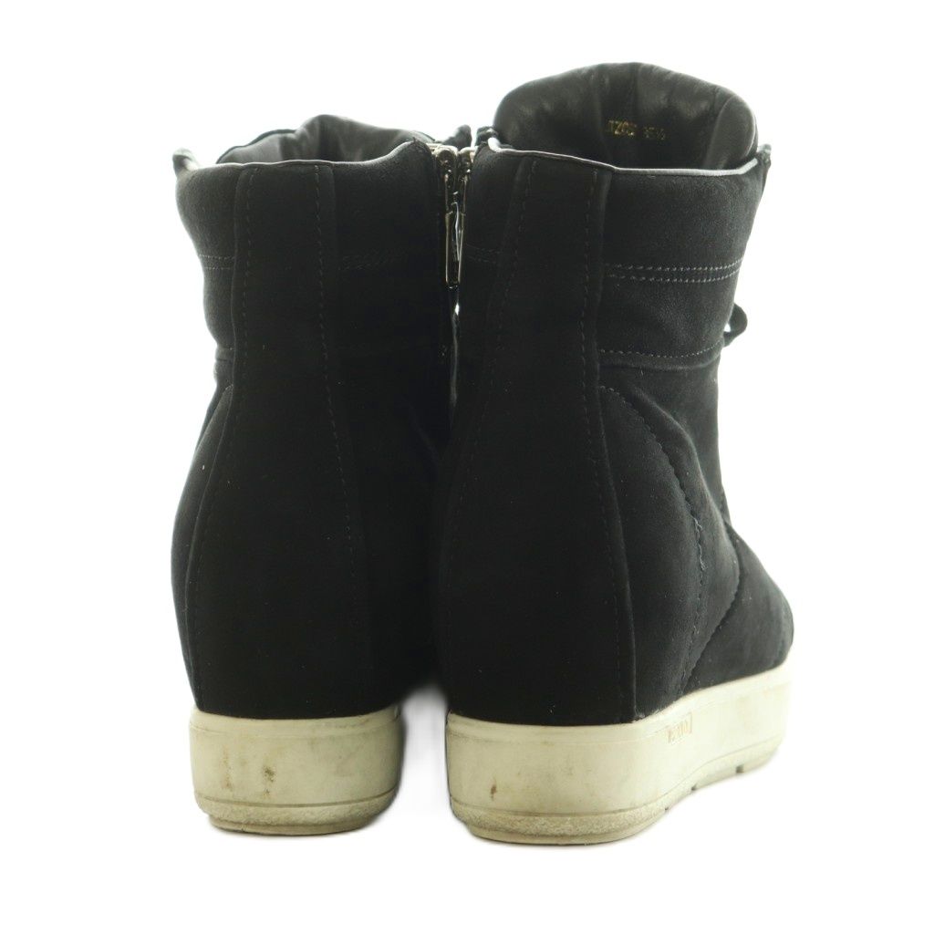Prada Sport High-Top Sneakers Shoes Thick Sole Suede Black 35.5 — view 5