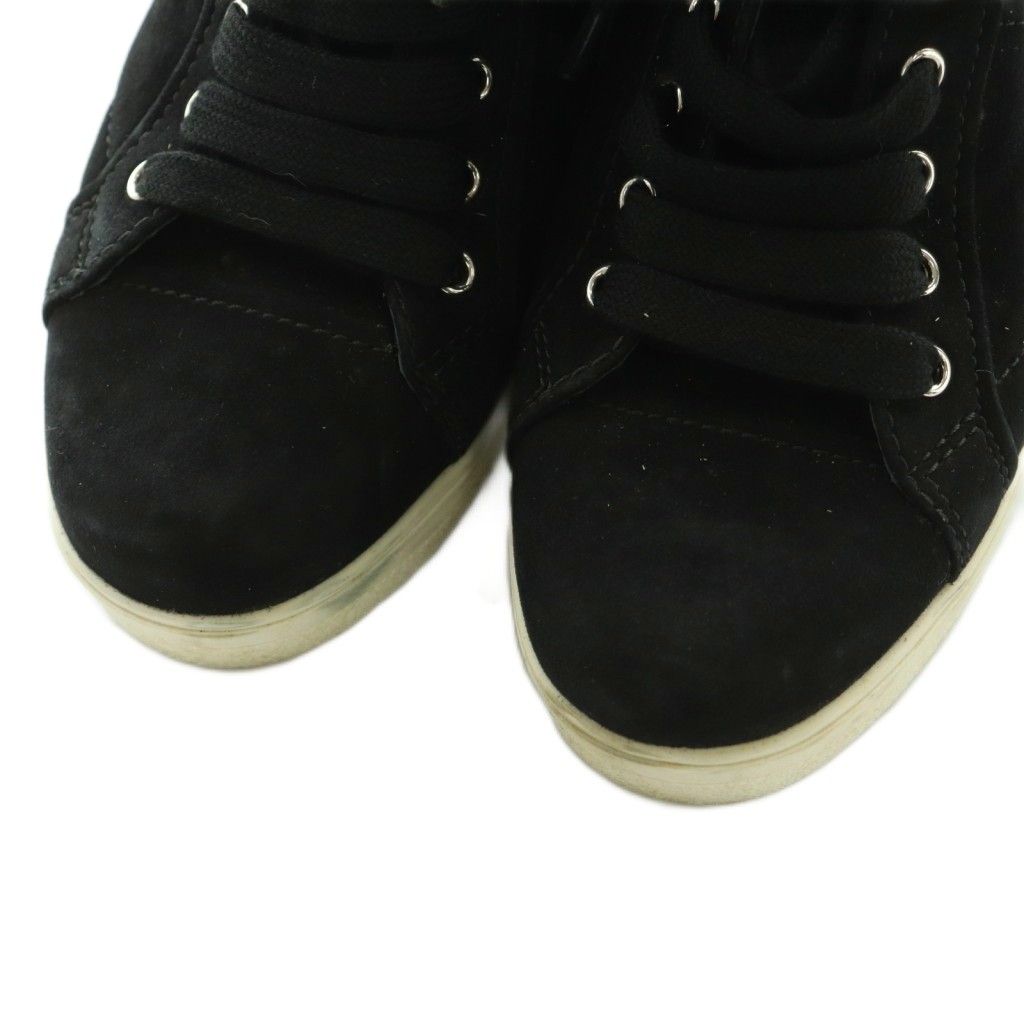 Prada Sport High-Top Sneakers Shoes Thick Sole Suede Black 35.5 — view 3