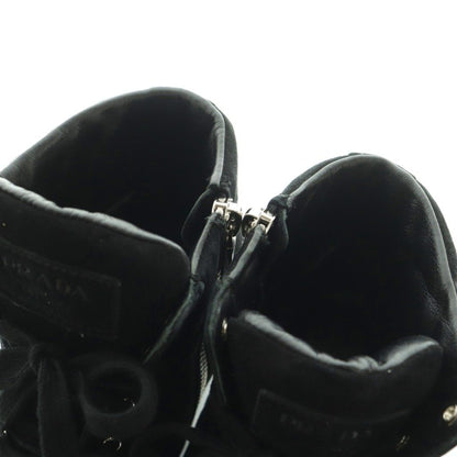 Prada Sport High-Top Sneakers Shoes Thick Sole Suede Black 35.5 — view 4