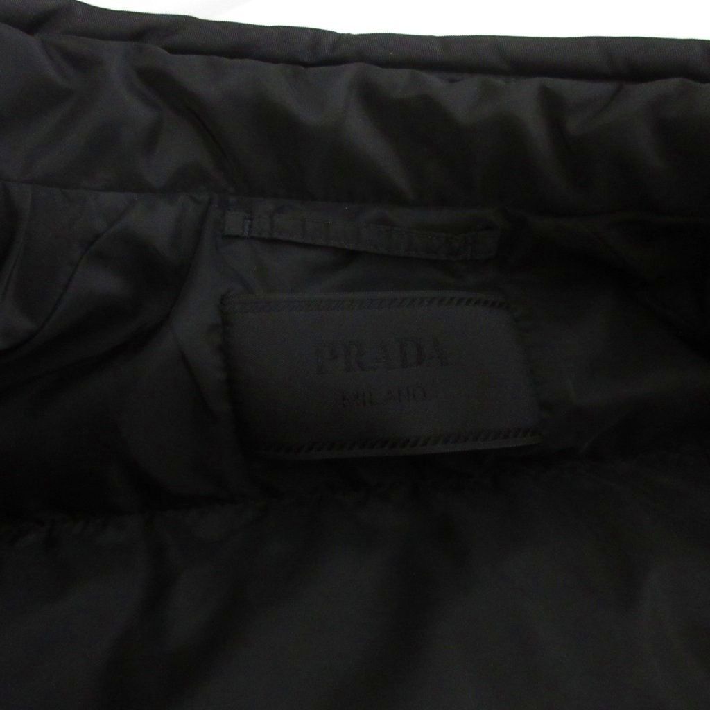 Prada Down Jacket Triangle Plate Black 52 — view 6