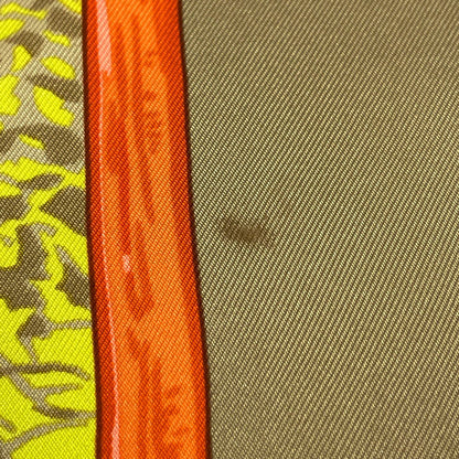 Hermes Carre 90 Tendresse Feline Wild Kindness Scarf Silk Brown Yellow — view 4
