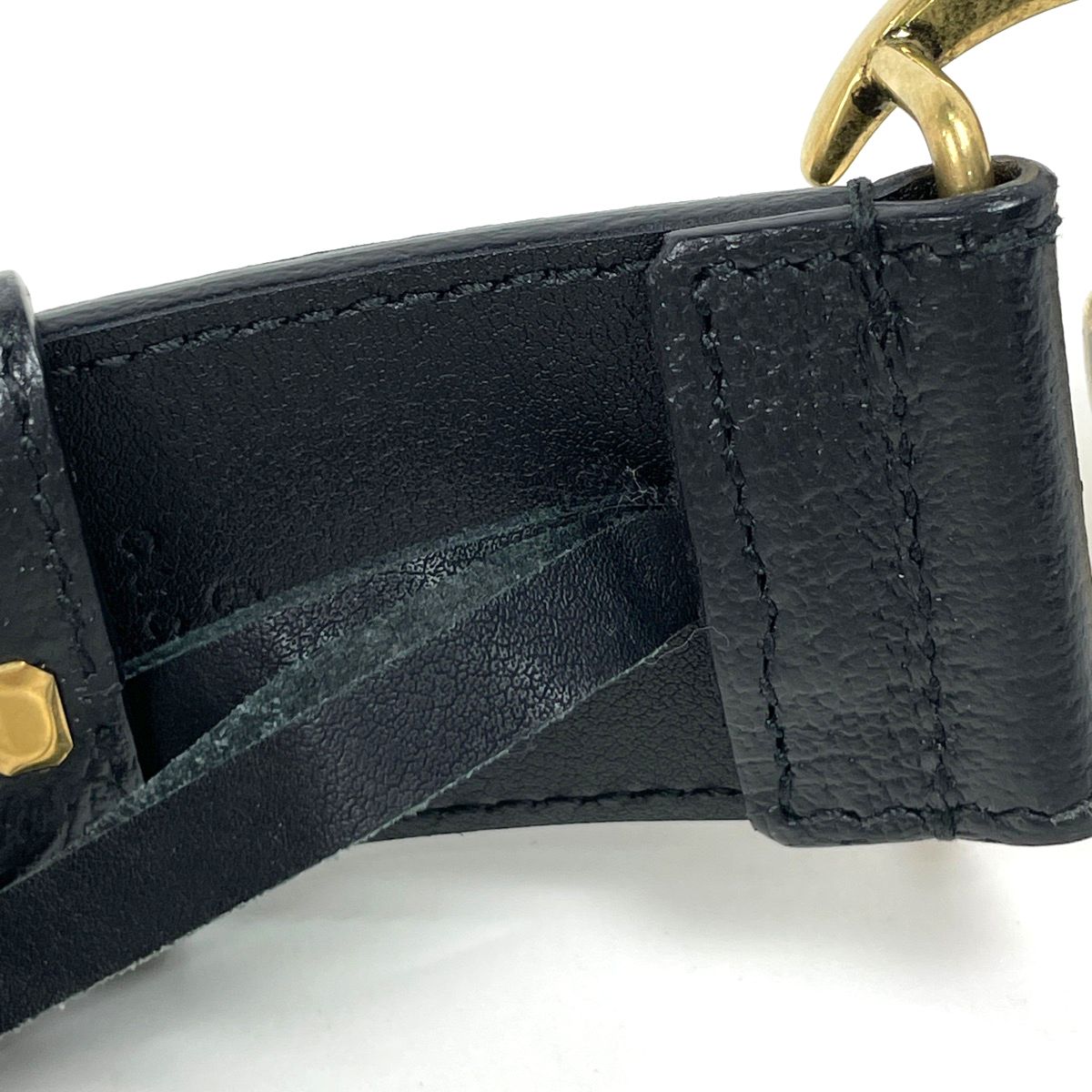 Gucci Double Wide Belt GG Marmont Leather Black — view 3