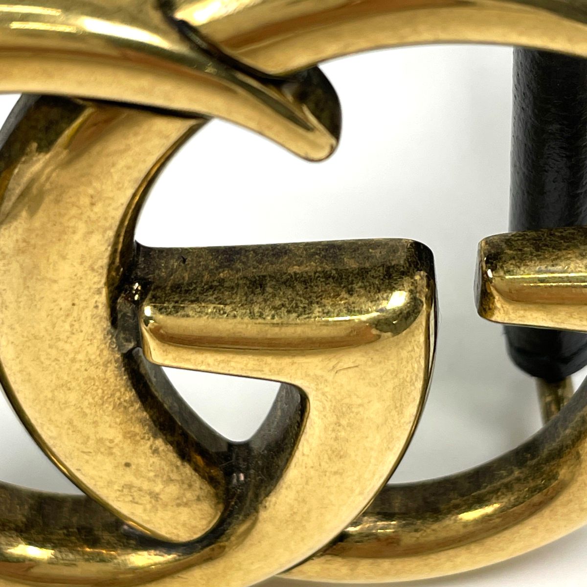 Gucci Double Wide Belt GG Marmont Leather Black — view 2
